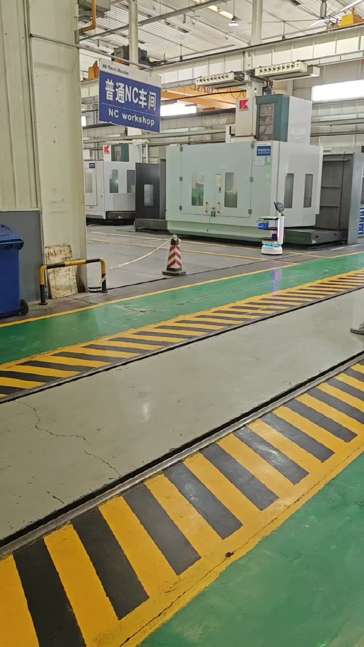 AGV route through industrial door